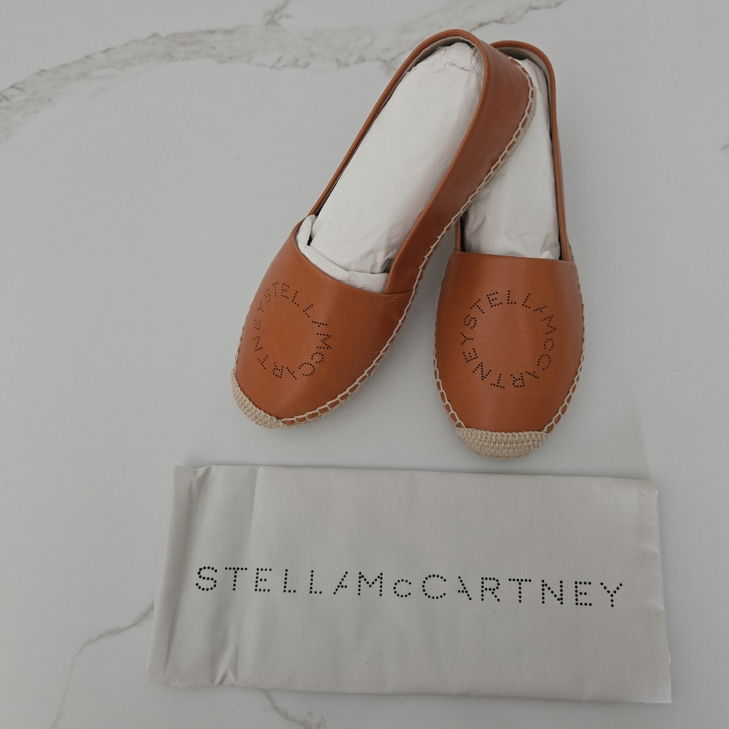 Nwt Stella Mccartney Logo Canvas Espadrille